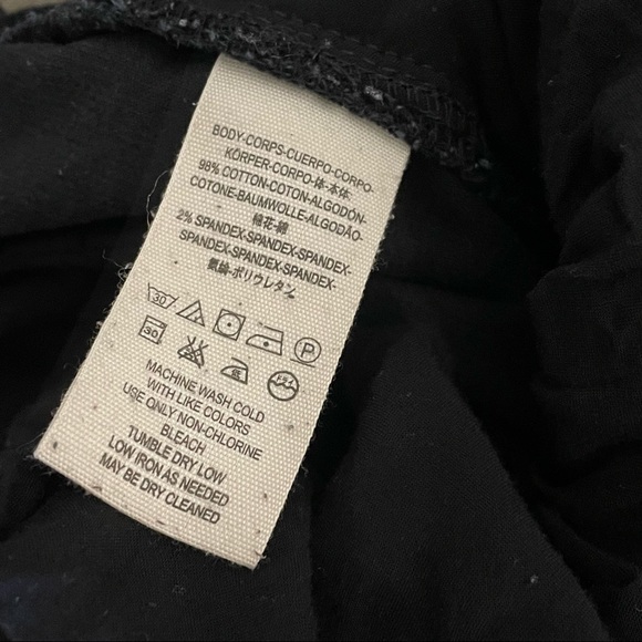 Free People We The Free Black Corduroy Overalls Sz 30 Wide Leg Old School Love - Picture 7 of 9